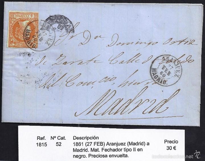 Sellos: 1861 Aranjuez a Madrid - Foto 1