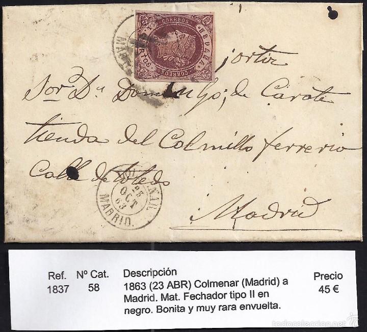 Sellos: 1863 Colmenar a Madrid - Foto 1