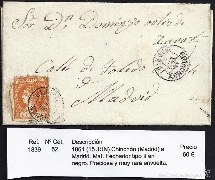 Sellos: 1861 Chinch&oacute;n a Madrid - Foto 1