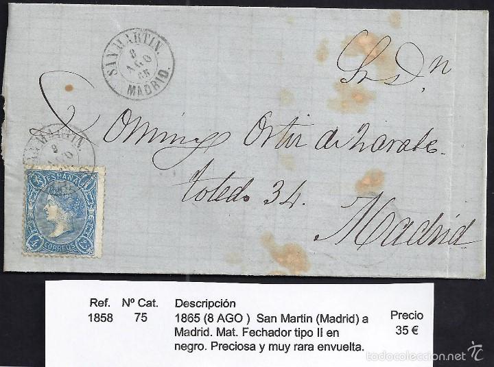 Sellos: 1865 San Mart&iacute;n a Madrid - Foto 1