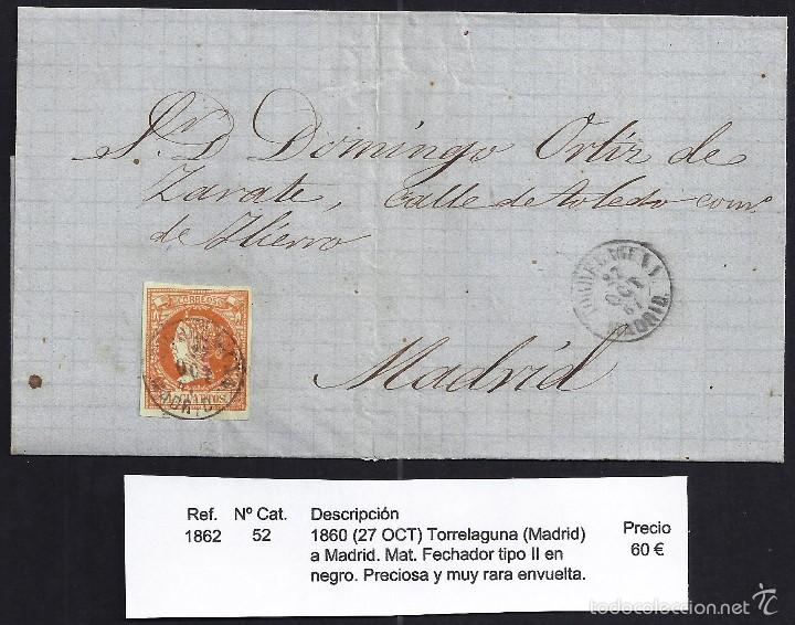 Sellos: 1860 Torrelaguna a Madrid - Foto 1