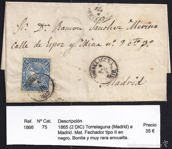 Sellos: 1865 Torrelaguna a Madrid - Foto 1