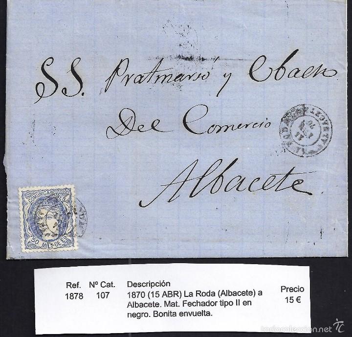 Sellos: 1870 La Roda a Albacete - Foto 1