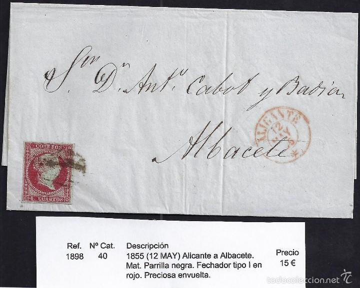 Sellos: 1855 Alicante a Albacete - Foto 1