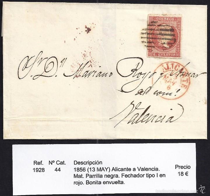Sellos: 1856 Alicante a Valencia - Foto 1