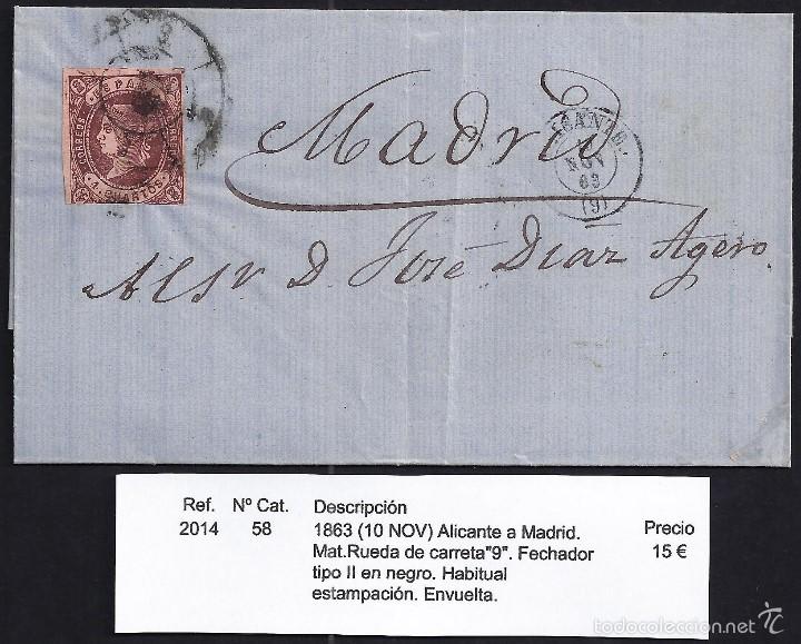 Sellos: 1863 Alicante a Madrid - Foto 1