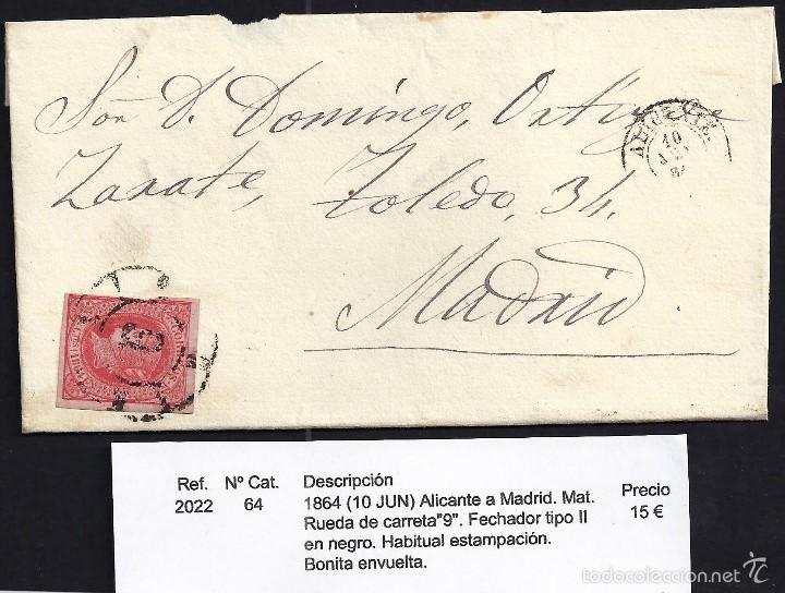 Sellos: 1864 Alicante a Madrid - Foto 1