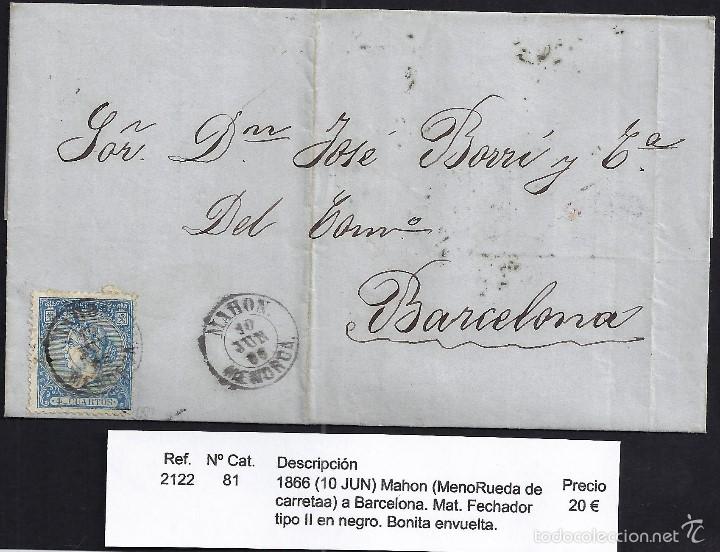 Sellos: 1866 Mah&oacute;n a Barcelona - Foto 1