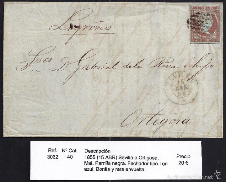 Sellos: 1855 Sevilla a Ortigosa - Foto 1