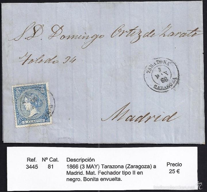 Sellos: 1866 Tarazona a Madrid - Foto 1