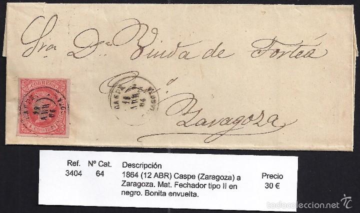 Sellos: 1864 Caspe a Zaragoza - Foto 1