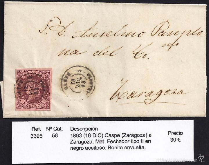 Sellos: 1863 Caspe a Zaragoza - Foto 1