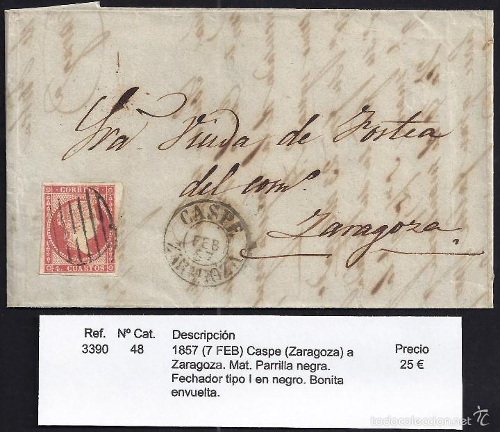Sellos: 1857 Caspe a Zaragoza - Foto 1