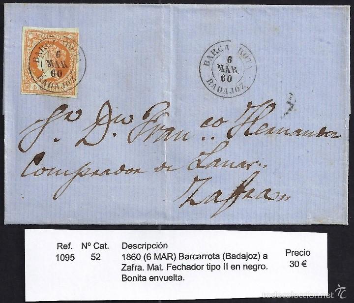 Sellos: 1860 Barcarrota a Zafra - Foto 1