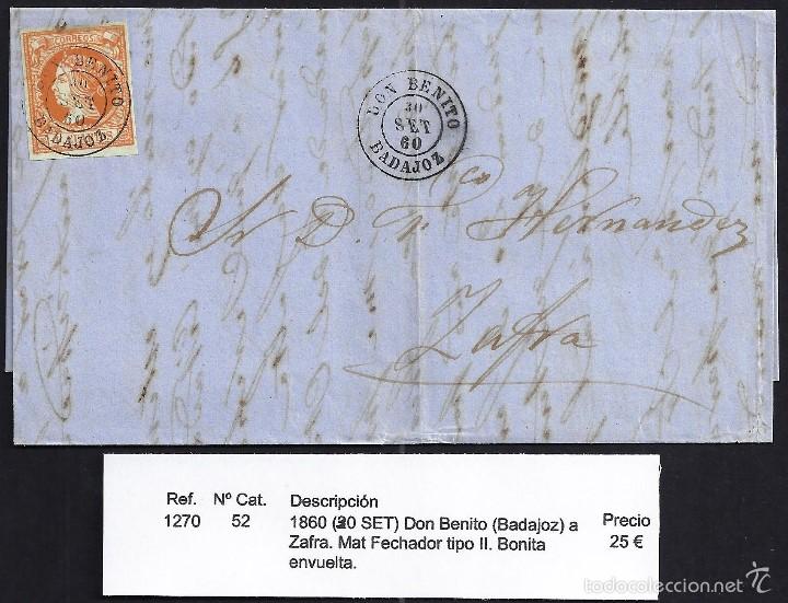 Sellos: 1860 Don Benito a Zafra - Foto 1
