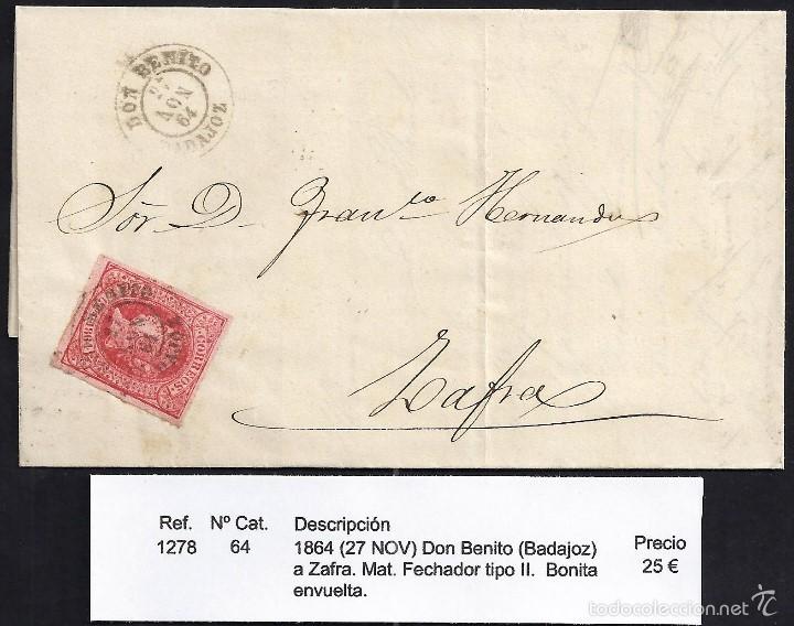 Sellos: 1864 Don Benito a Zafra - Foto 1