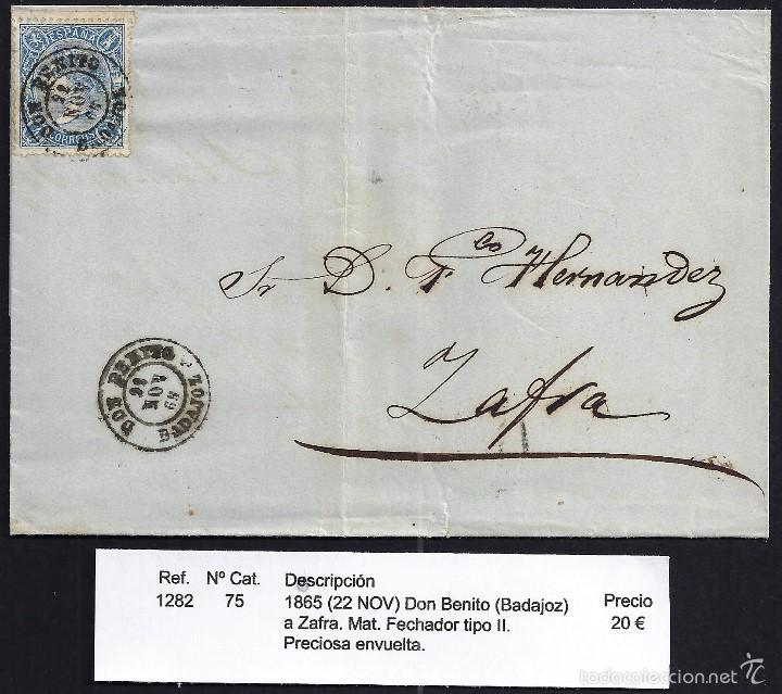 Sellos: 1865 Don Benito a Zafra - Foto 1