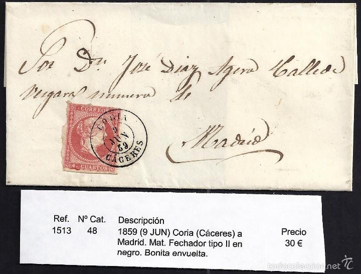Sellos: 1859 Coria a Madrid - Foto 1