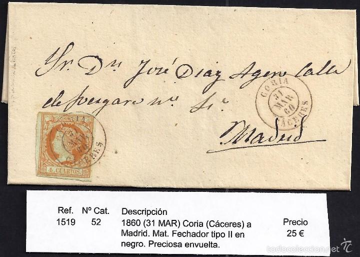 Sellos: 1860 Coria a Madrid - Foto 1