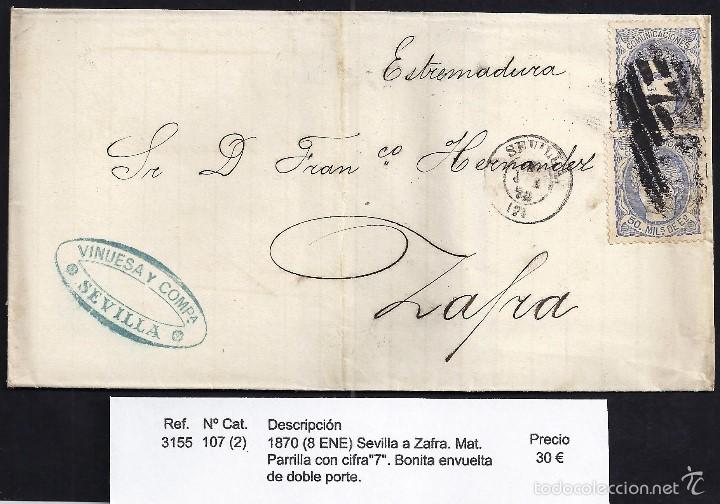 Sellos: 1870 Sevilla a Zafra - Foto 1