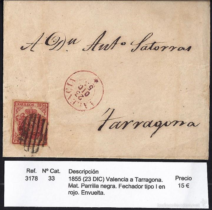 Sellos: 1855 Valencia a Tarragona - Foto 1