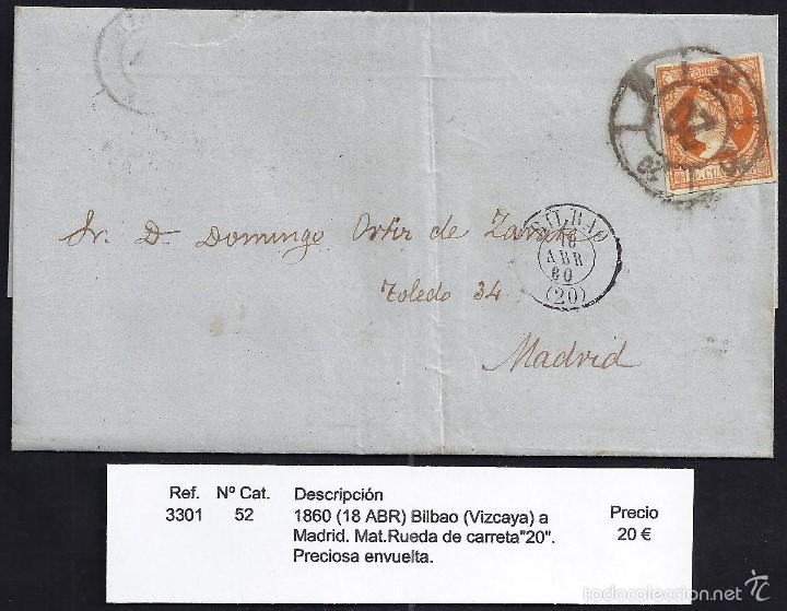 Sellos: 1860 Bilbao a Madrid - Foto 1