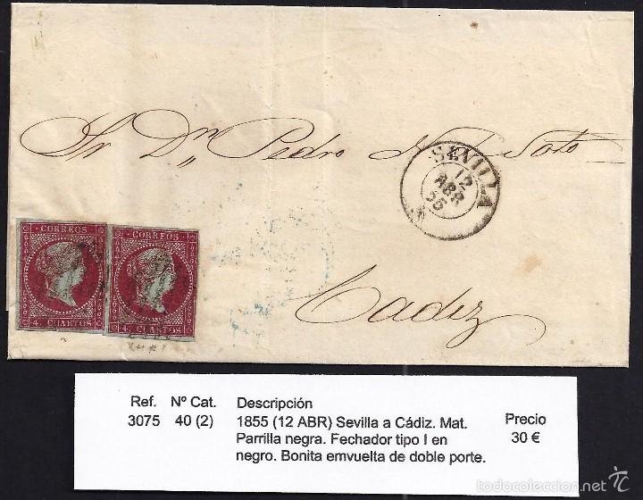 Sellos: 1855 Sevilla a C&aacute;diz - Foto 1