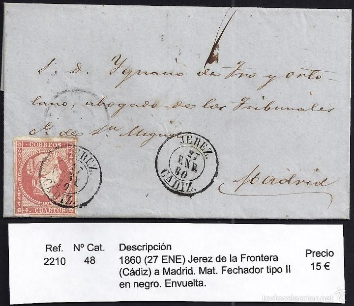 Sellos: 1860 Jerez de la Frontera a Madrid - Foto 1