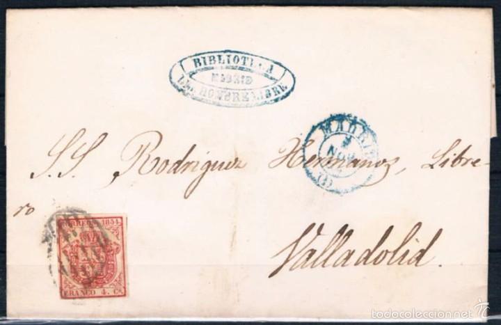 Sellos: 1854.- MADRID A VALLADOLID - Foto 1