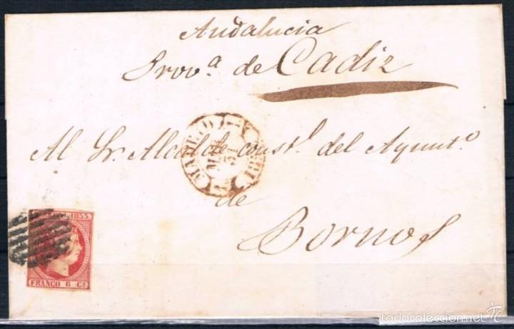 Sellos: 1853.- MADRID A BORNOS (C&Aacute;DIZ) - Foto 1