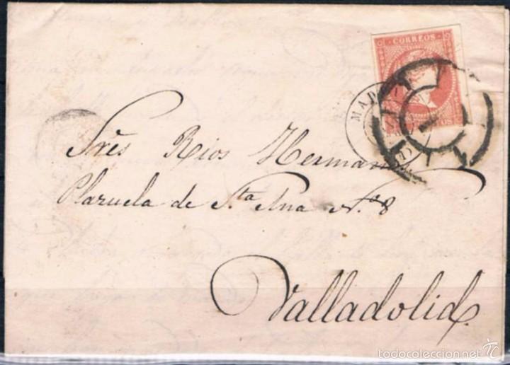 Sellos: 1859.-  MADRID A VALLADOLID - Foto 1
