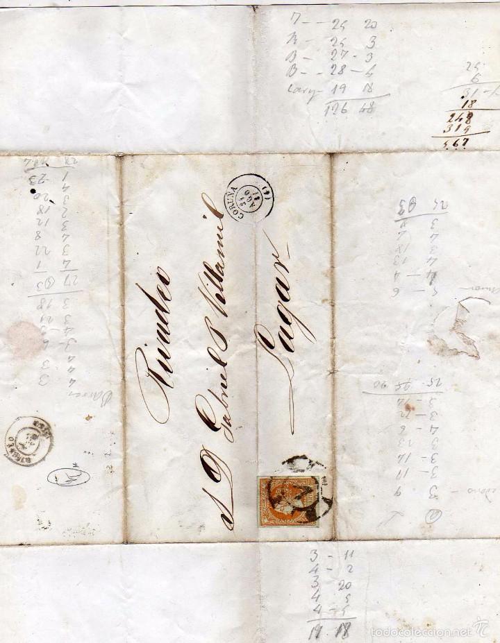 Sellos: Carta circulada Coru&ntilde;a 1861 - Foto 1