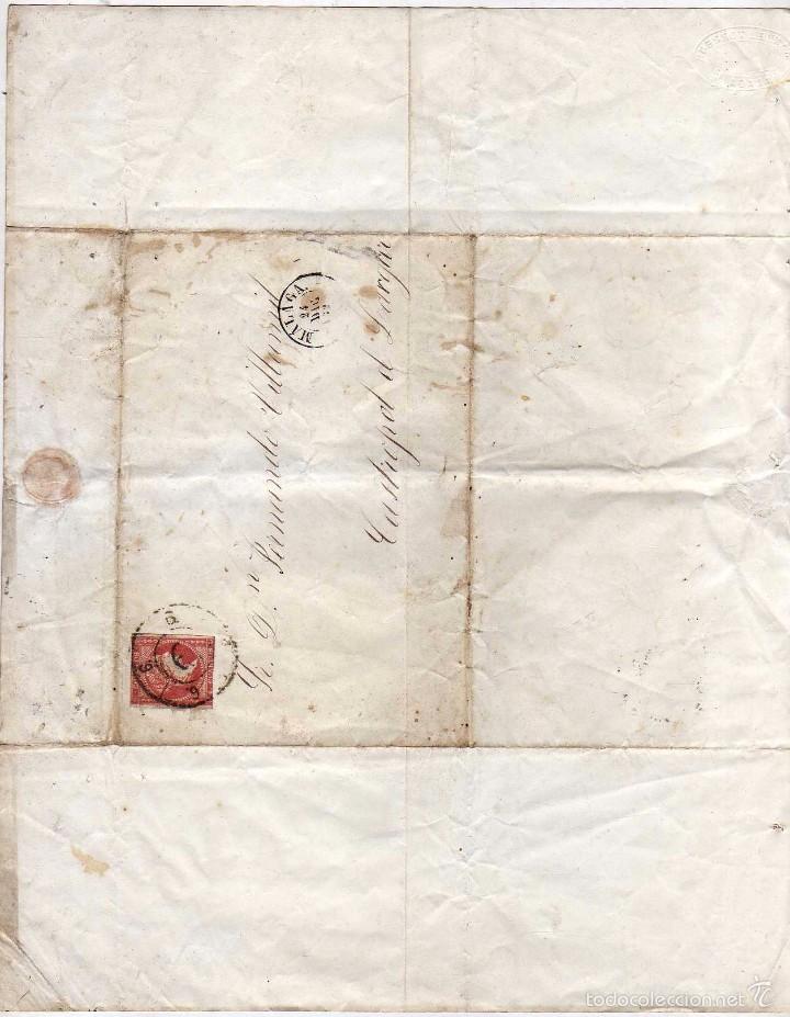 Sellos: Carta circulada M&aacute;laga 1858 - Foto 1
