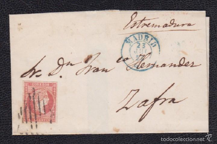 Sellos: 1856.MADRID A ZAFRA (BADAJOZ) - Foto 1