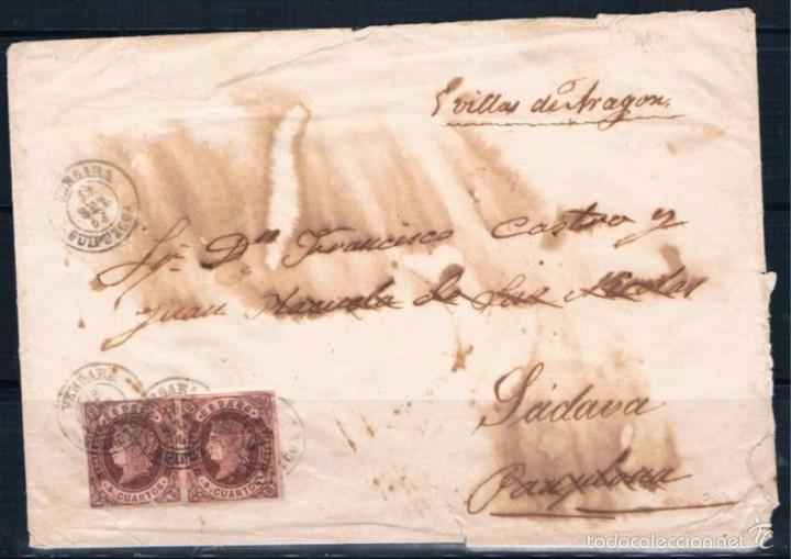 Sellos: 1863.-  VERGARA A S&Aacute;DAVA (PAMPLONA) - Foto 1