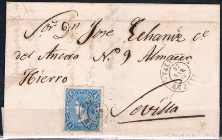 Sellos: 1865.-  VALVERDE A SEVILLA - Foto 1