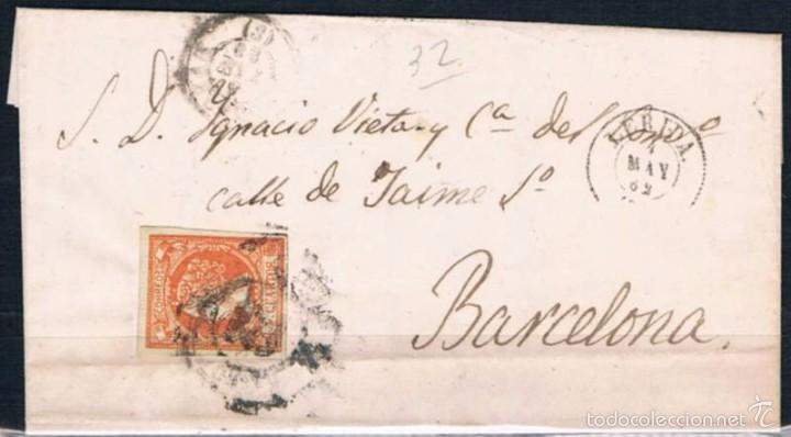 Sellos: 1860.-  L&Eacute;RIDA A BARCELONA - Foto 1