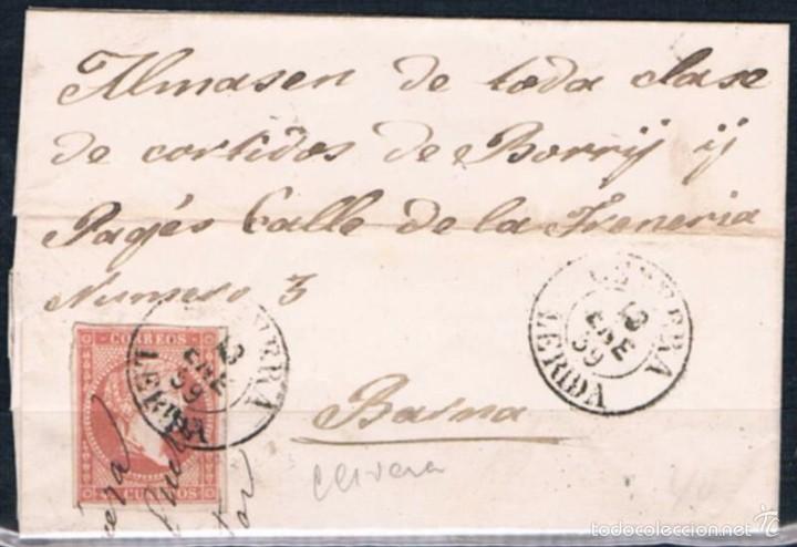 Sellos: 1859.- CERVERA A BARCELONA - Foto 1