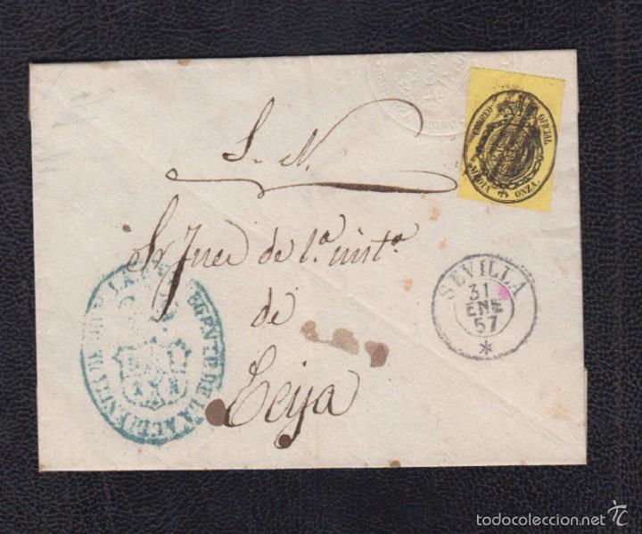 Sellos: 1857.- SEVILLA A ECIJA - Foto 1