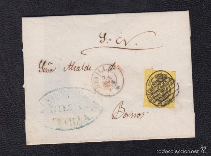 Sellos: 1856.- SEVILLA A BORNOS (C&Aacute;DIZ) - Foto 1