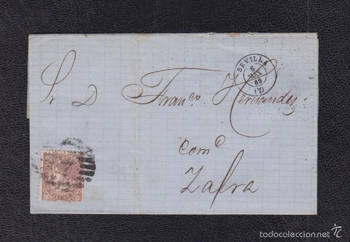 Sellos: 1869.- SEVILLA A ZAFRA (BADAJOZ) - Foto 1