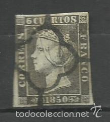 Sellos: n&ordm; 1 DE ESPA&Ntilde;A 1850 MATASELLADO - Foto 1