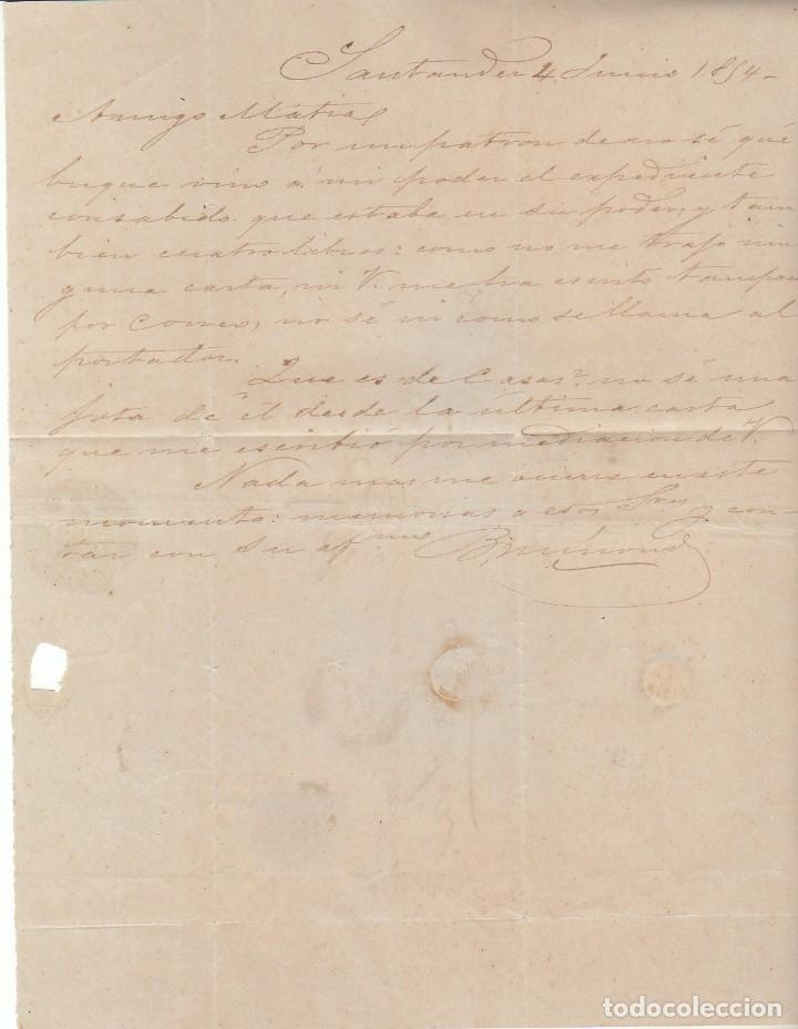 Sellos: 17. SANTANDER a C&Aacute;DIZ 1853. - Foto 3