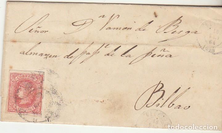 Sellos: Sello 64. VITORIA a BILBAO. 1864 - Foto 1
