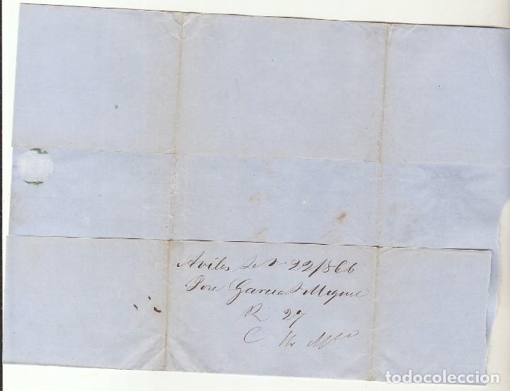 Sellos: Sello 81: AVILES a RIVADEO. 1866. - Foto 3