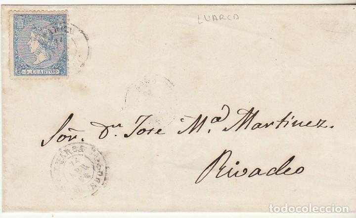 Sellos: FRONTAL : Sello 81. LUARCA a RIVADEO. 1866. - Foto 1