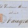 SELLO 96 : BARCELONA A ZARAGOZA. 1867.