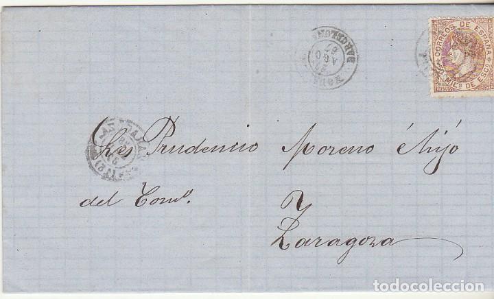 Sellos: Sello 96 : YGULADA a ZARAGOZA . 1867. - Foto 1