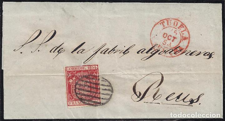 Sellos: 1854. CUBIERTA DIRIGIDA DE TUDELA A REUS. - Foto 1