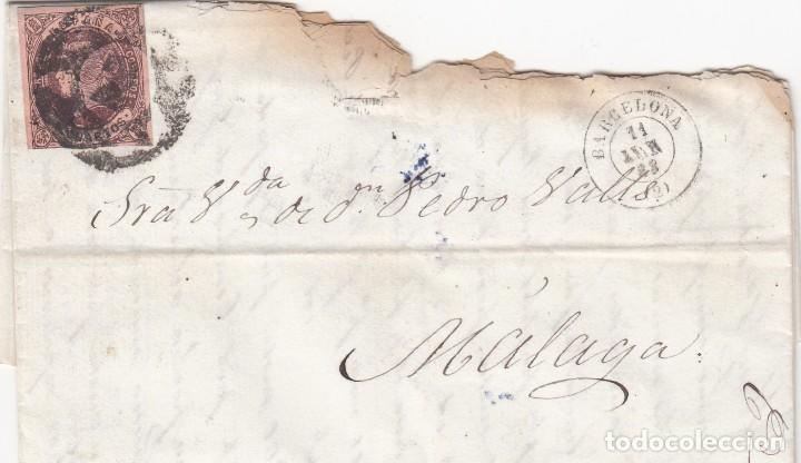 Sellos: CARTA: 1868 BARCELONA - MALAGA - Foto 1